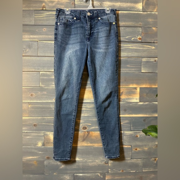 True Religion Blue Women’s Halle High-Rise Super Skinny Jeans - Picture 3 of 7